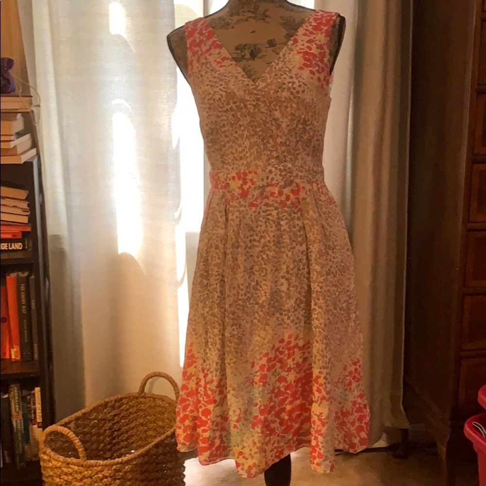 Silk crepe Boden sundress size 6